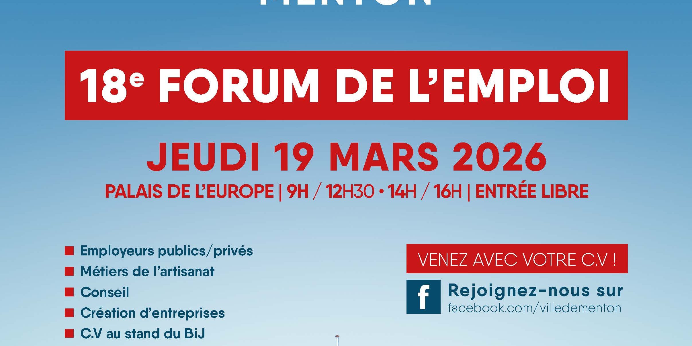 Forum de l'emploi : Rendez-vous jeudi 19 mars 2026 !