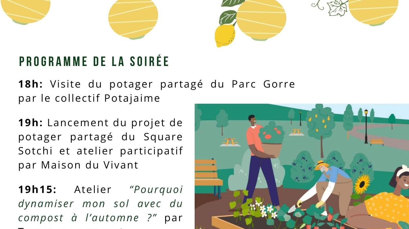 Potager partagé du Square Sotchi : soirée de lancement