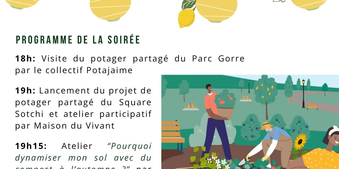 Potager partagé du Square Sotchi : soirée de lancement