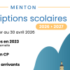 Inscriptions scolaires 2026/2027